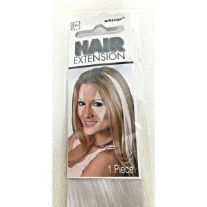 Amscan White 15” Hair Extension NEW in package Halloween Party Accessory